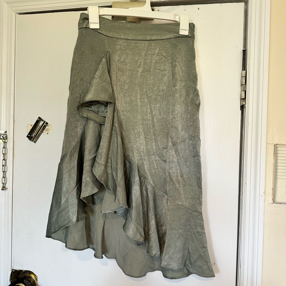 Sage Green Silk Midi